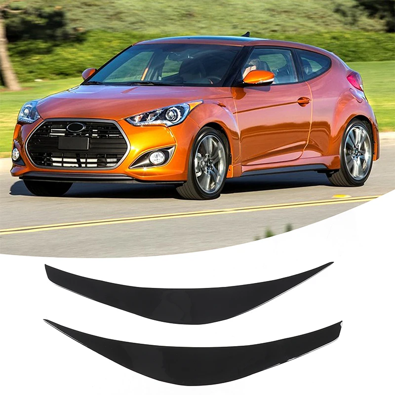 

For Hyundai Veloster 2011-2017 Automotive Headlight Eyebrow Decorative Stickers Black Car Modification Accessories