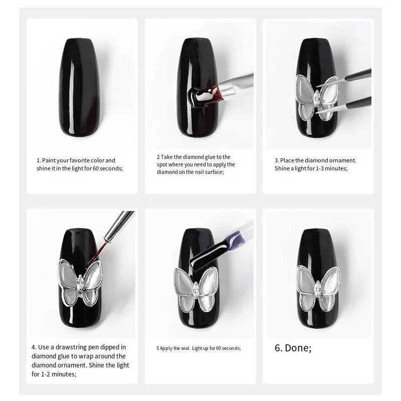 Household & Salon Nail Art Tools Set Portable Nail Dryer UV LED Gel Polishing Lamp and Stuck Drill Glue Nails Curing Accessories