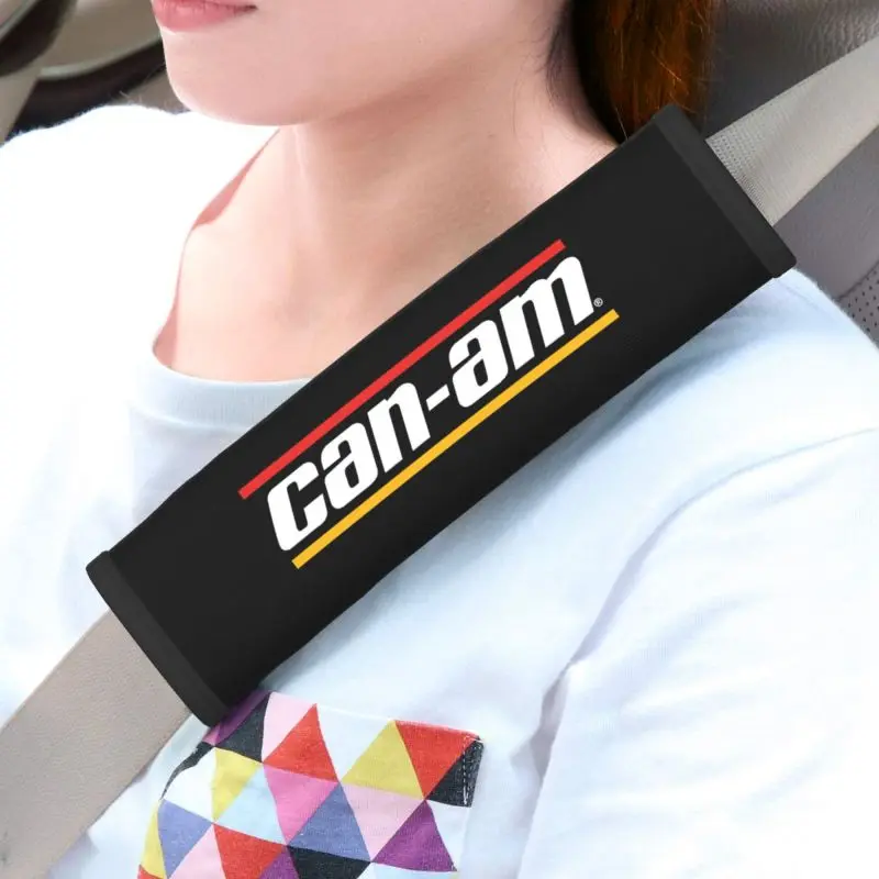 Custom BRP Can-Am Team Car Seat Belt Covers 2 Pcs Shoulder Strap Pads for Adults Kids Comfortable Seatbelt Protector Universal