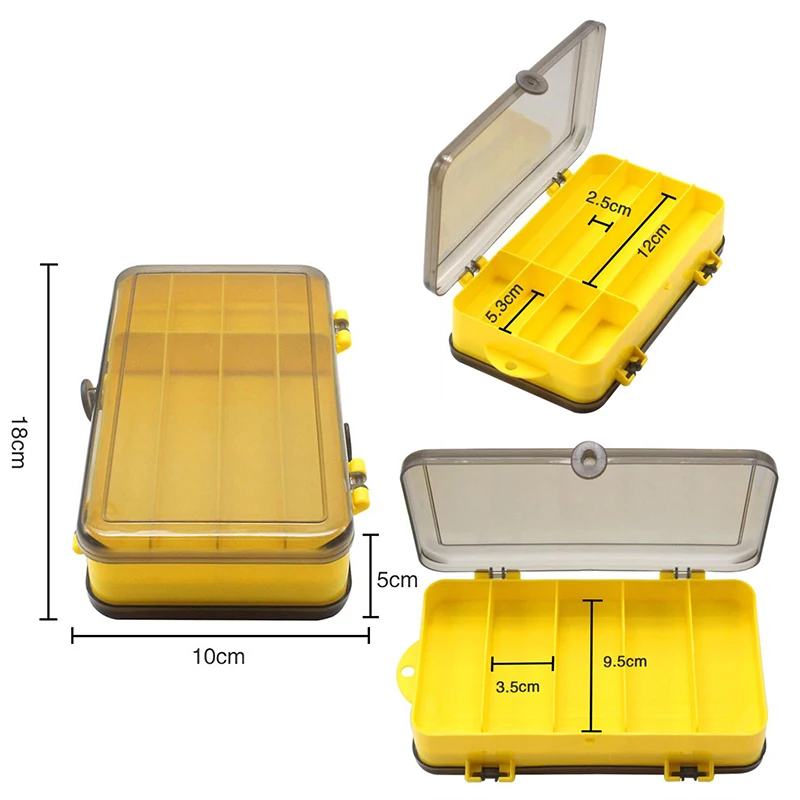 

1Pc Portable Waterproof Double-sided Fishing Tackle Box Lure Storage Case