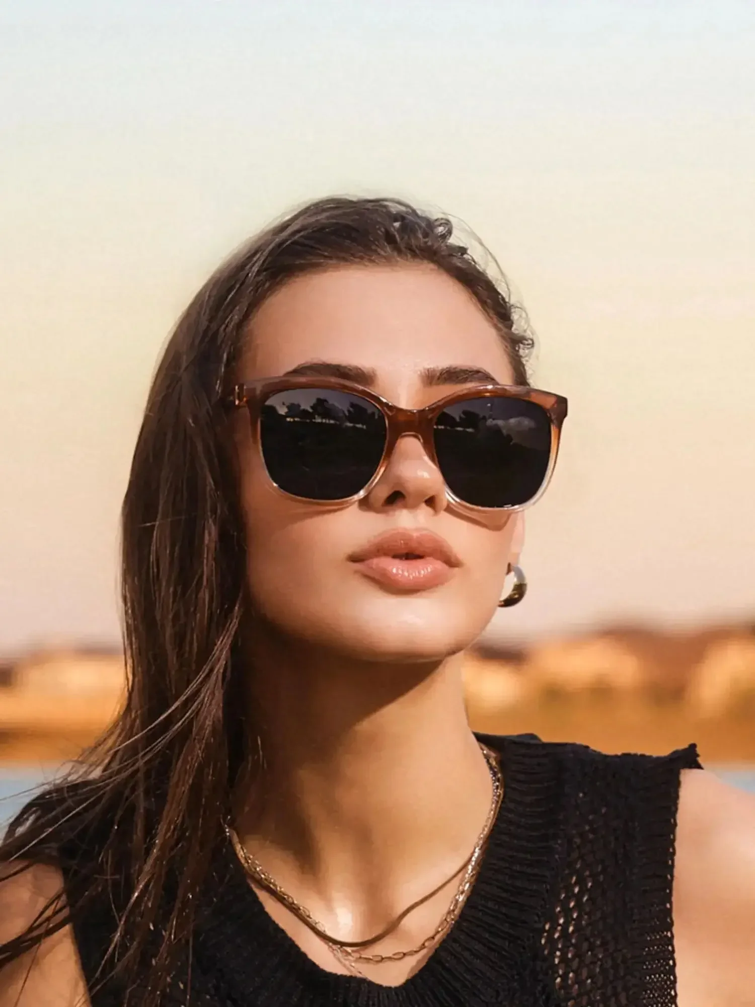 

BLUEMOKY женские модные солнцезащитные очки с поляризацией UV400, французские ретро-кошачий глаз, легкие, повседневные, шикарные