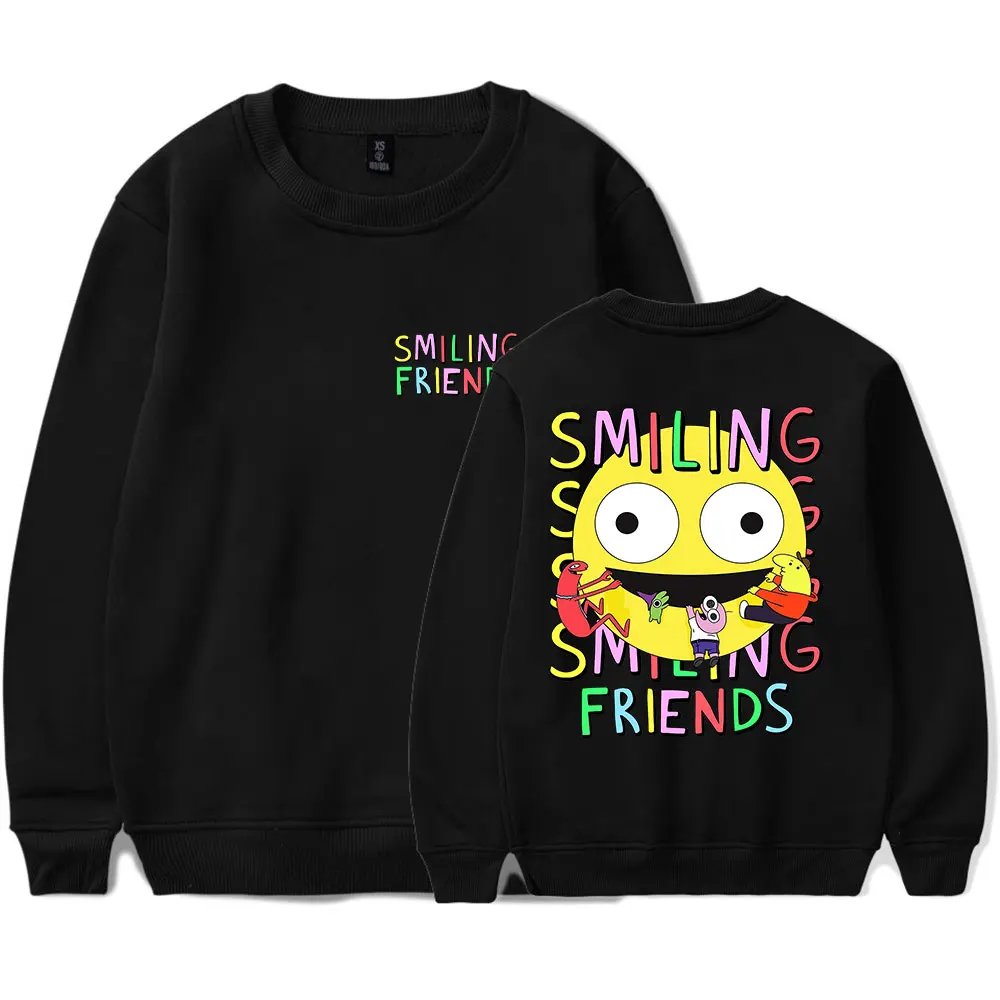 Smiling Friends Alan & Gleb Friends Merch Long Sleeve Women Men Fashion Sweatshirts Hoodie Pullover Streetwear Fashion Outwear