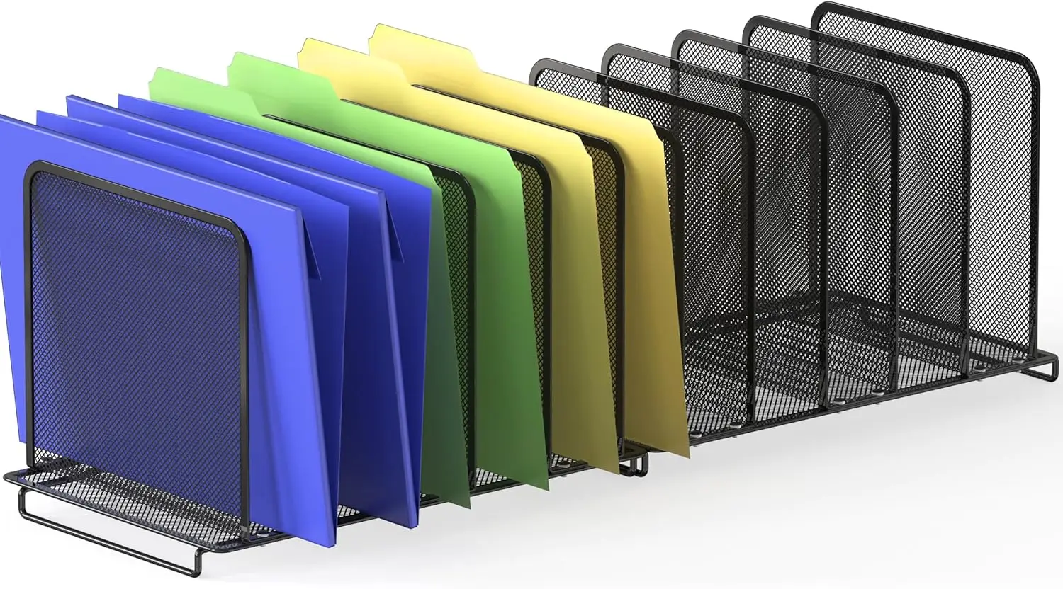 

Органайзер для файлов на 5 секций, вертикальный, черный - 2 шт.