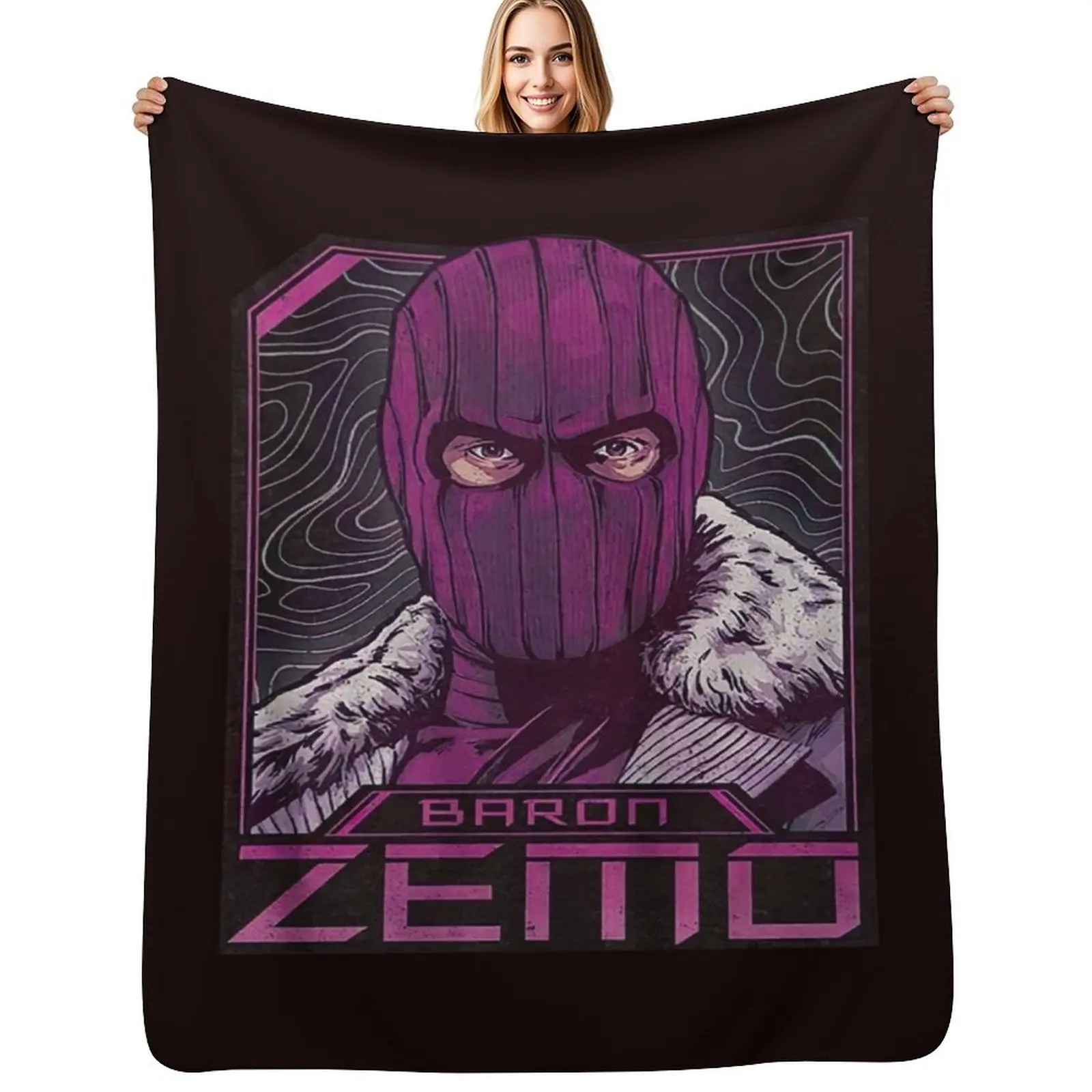

Baron Zemo . Throw Blanket Multi-Purpose halloween Luxury Soft Plaid Blankets