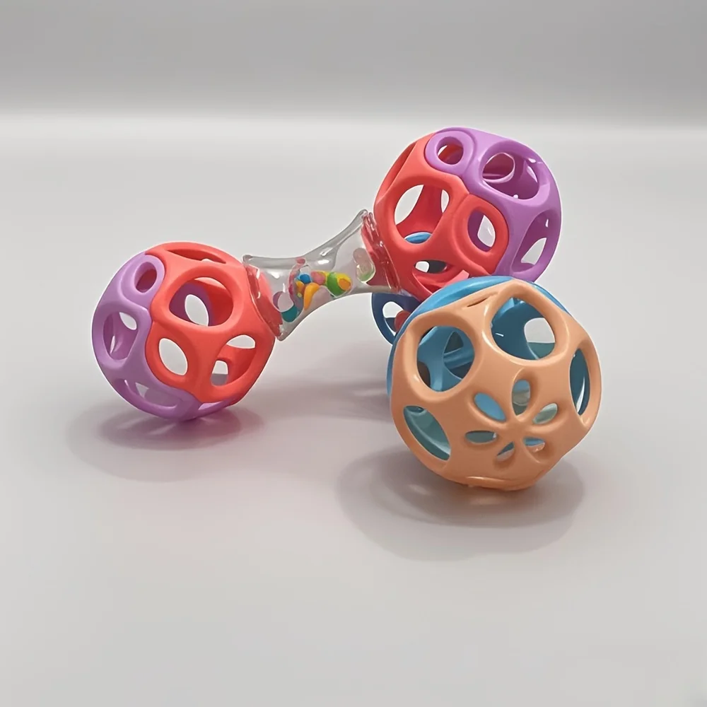 Baby Single Head Hand Ringing Toy - Interactive Sensory Play with Colorful Rings,  Fine Motor Skills & Hand-Eye Coordination