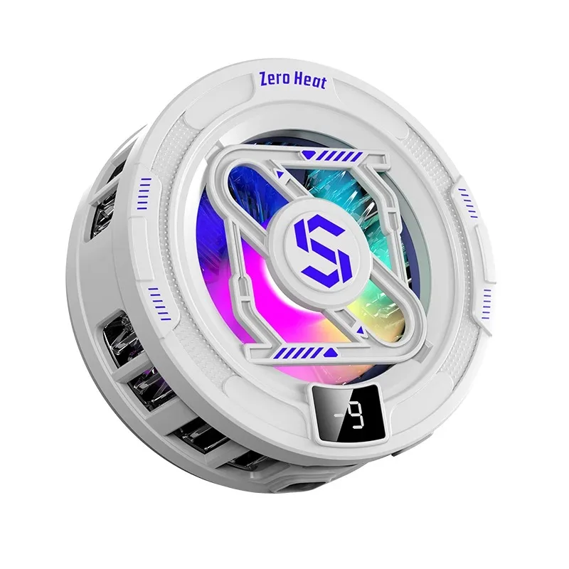 Refroidisseur de téléphone élégant 15W, ventilateur de refroidissement, refroidissement ultra-rapide, éclairage RGB, pour la plupart des téléphones populaires, jeux, esports, etc.