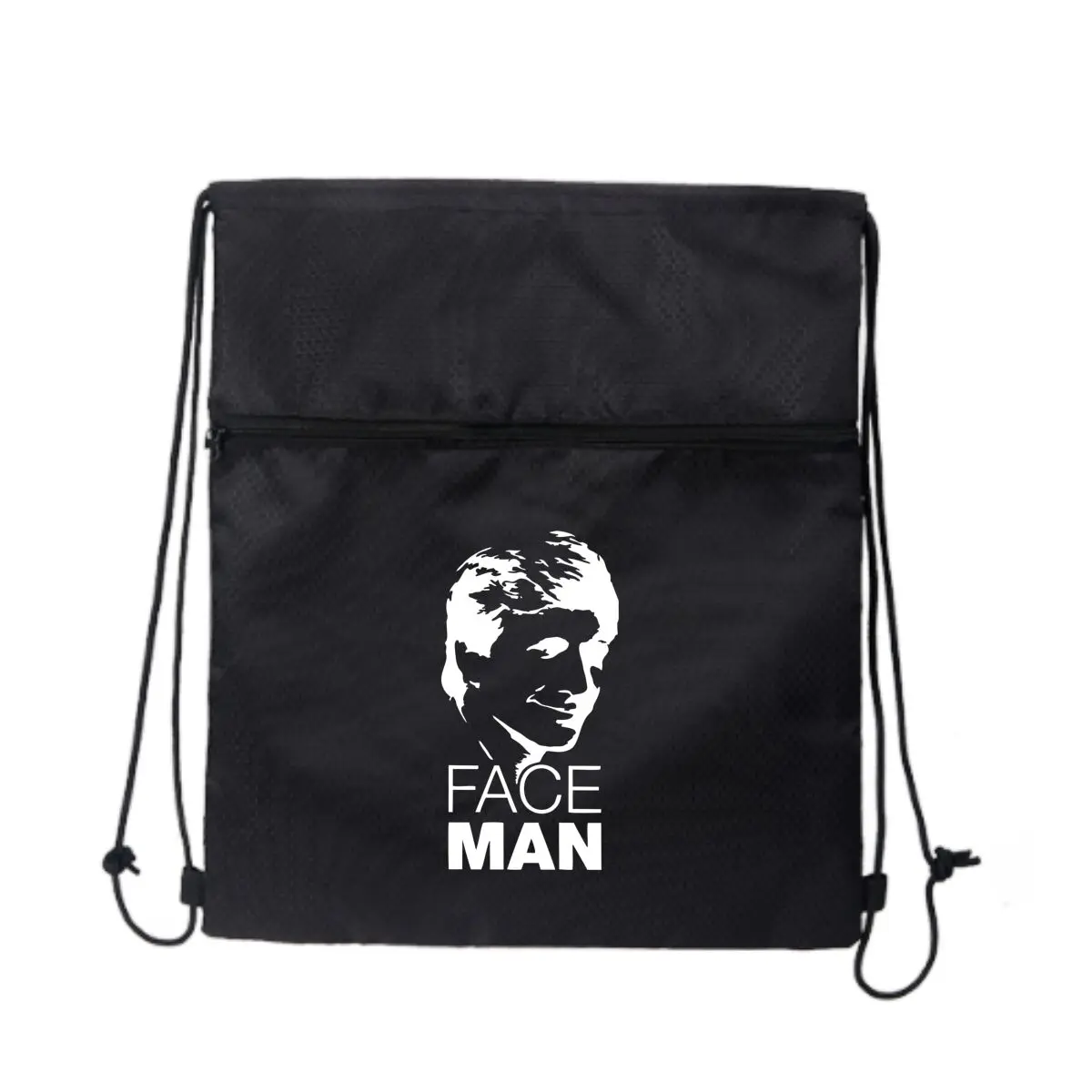 

Сумка на молнии с портретом лица и графикой большой емкости на шнурке, вмещающая все, что вам нужно