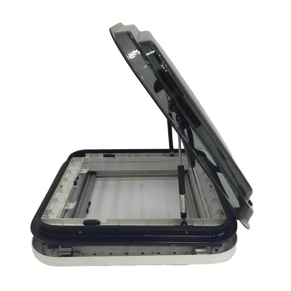 

500x500mm Caravan Sunroof Double Acrylic RV LED Skylight Aluminum Alloy Frame Caravan Roof Window Skylight