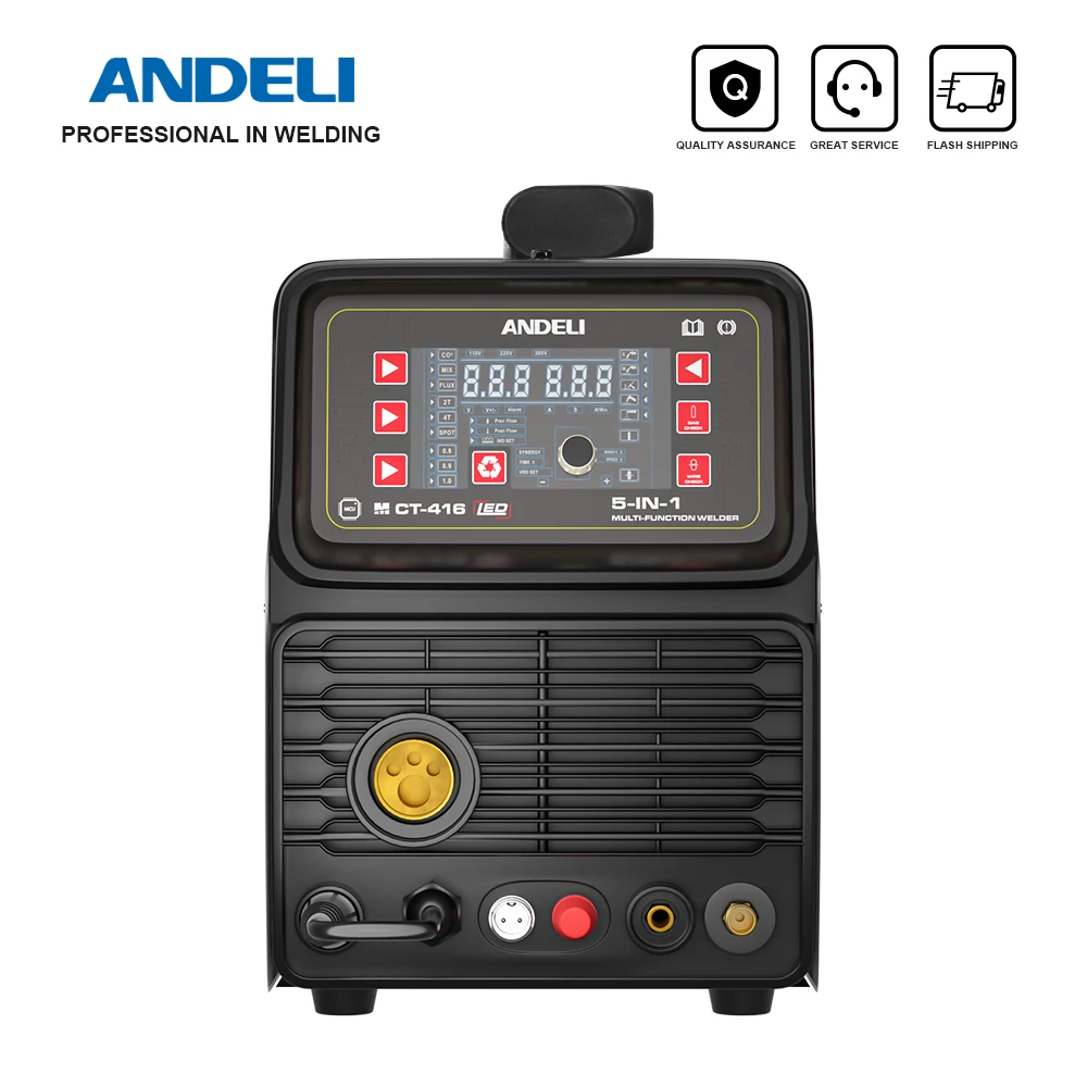 ANDELI Smart Portable 4 in 1 Welding Machine MIG TIG CUT MMA and Flux Welding Without Gas Multifunction Welding Machine
