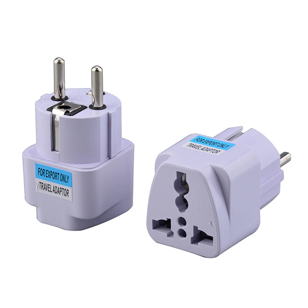 

20PCS EU Plug Adapter Euro European Korea Russia FR Universal Travel Adapter 2Pin AC Converter Power Adaptor