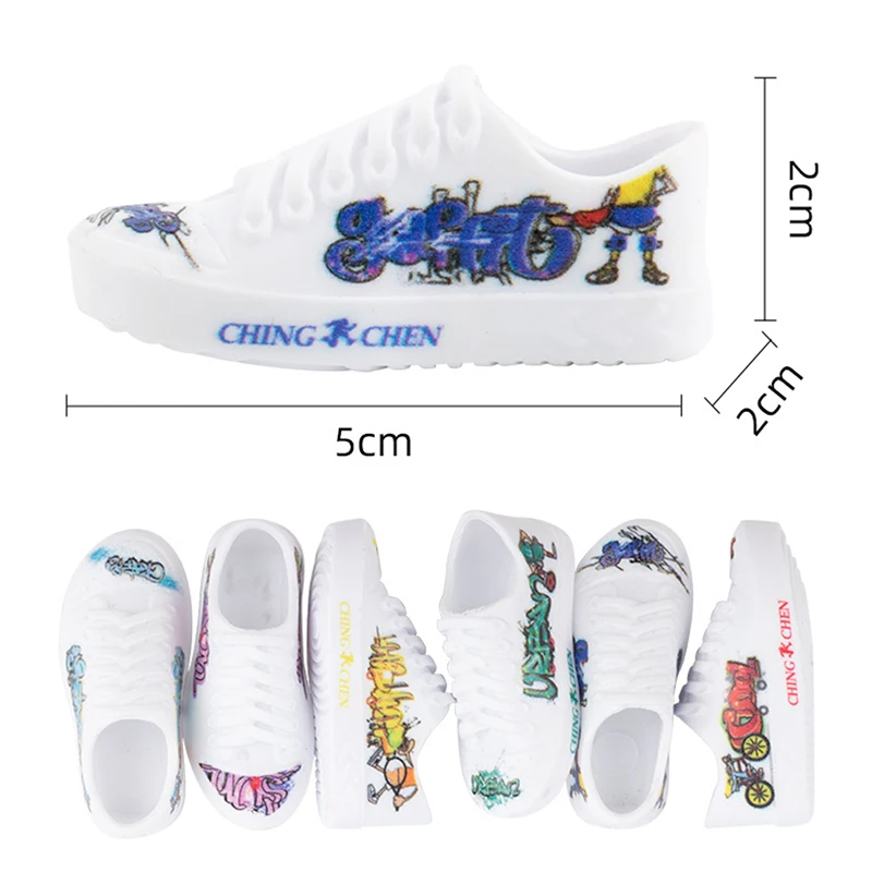 Finger Toy Shoes Mini Skateboard Shoes Sports Shoes Finger Scooter Kids Toy Gifts