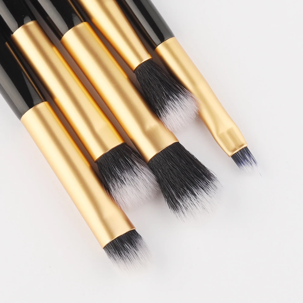 5Pcs Black Makeup Brushes Set Soft Synthetic Hair for Eyeshadow Eyebrow Eyelash Brush Make Up Beauty Cosmetic Tools Kits