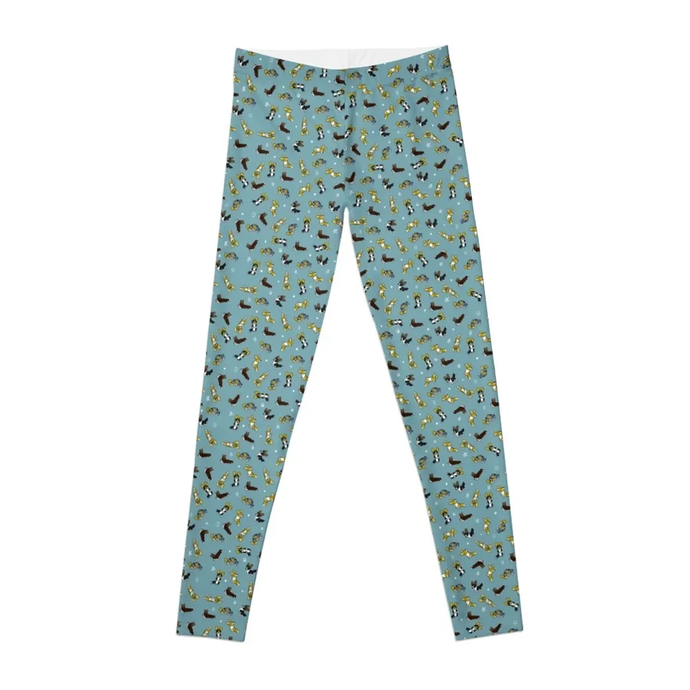 

Cardigan Welsh Corgi Scribbles Leggings Fitness woman legging push up Womens Leggings