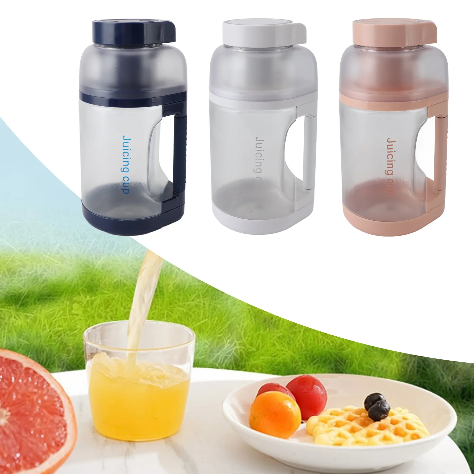 

Портативная чашка для блендера, 1500 мл, перезаряжаемая от USB, многофункциональная электрическая беспроводная соковыжималка, блендер для фруктов, овощей