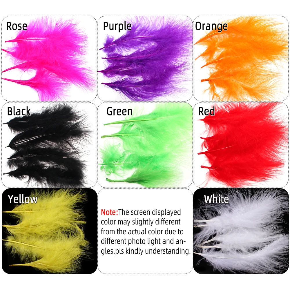 50개 마라부 깃털 천연 헤어 플라이 타잉 재료, 울리 - Feather Trim Marabou 리뷰 및 가격