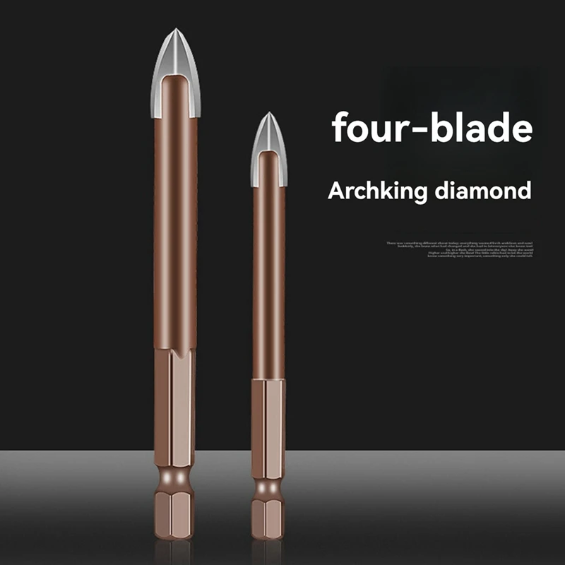 5PCS Titanium Masonry Drill Bit Masonry Drill Bit Titanium Masonry Drill Bit With Hex Shank 5PCS 3 4 5 6 7Mm Titanium Bit