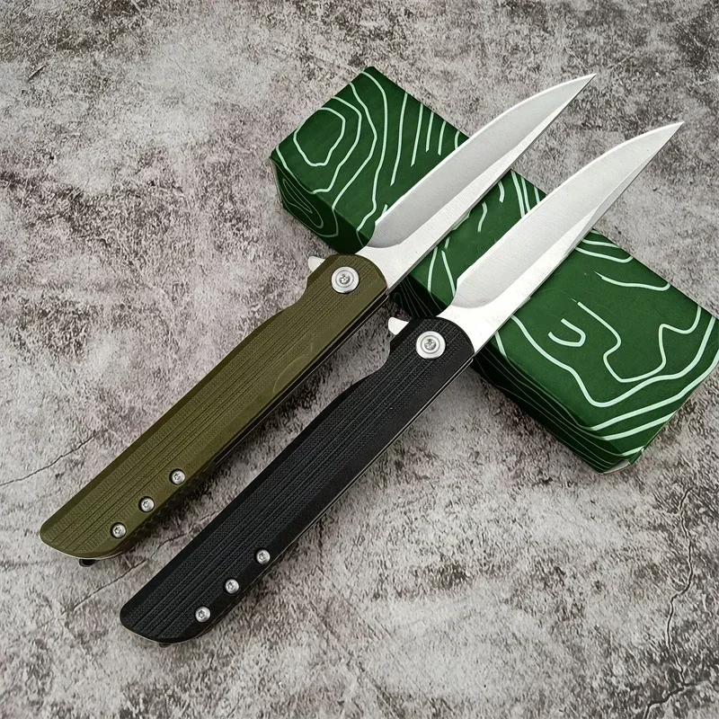 Green/Black CR 3810 Folding Knife 8CR13MOV Blade G10 Handle EDC Outdoor Camping Survival Tool Tactical Hunting Pocket Knives