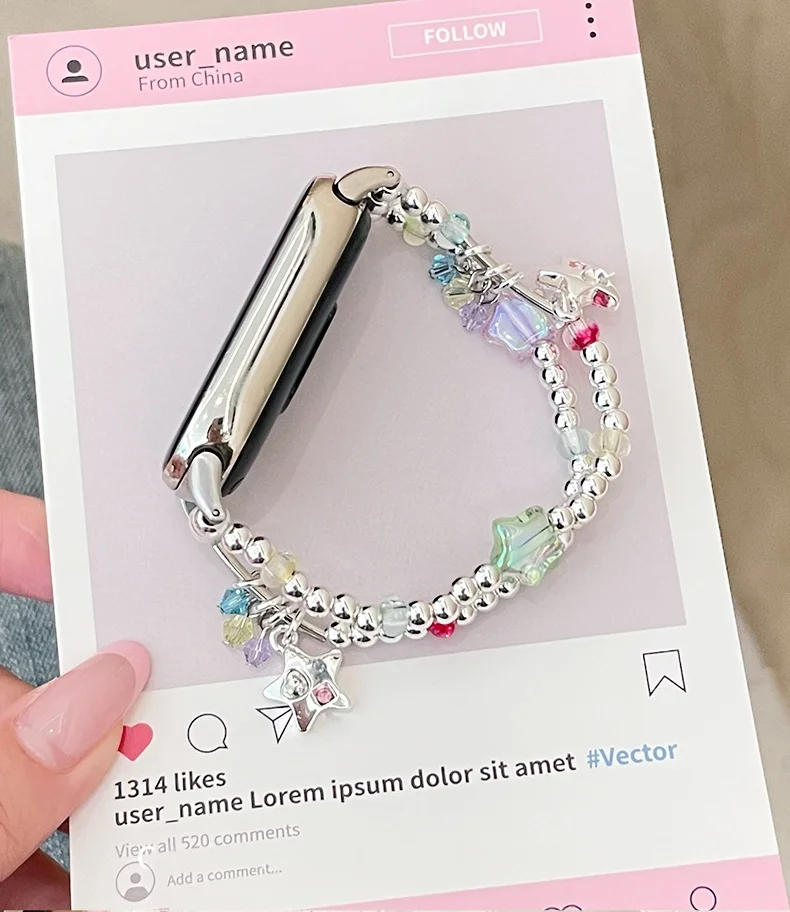 

Colorful Star Strap Suitable Xiaomi Band 8Pro/9Pro，For Mi band 3/4/5/6/7，8/8NFC/9/9NFC/10/10NFC，For Redmi Watch5/4/6