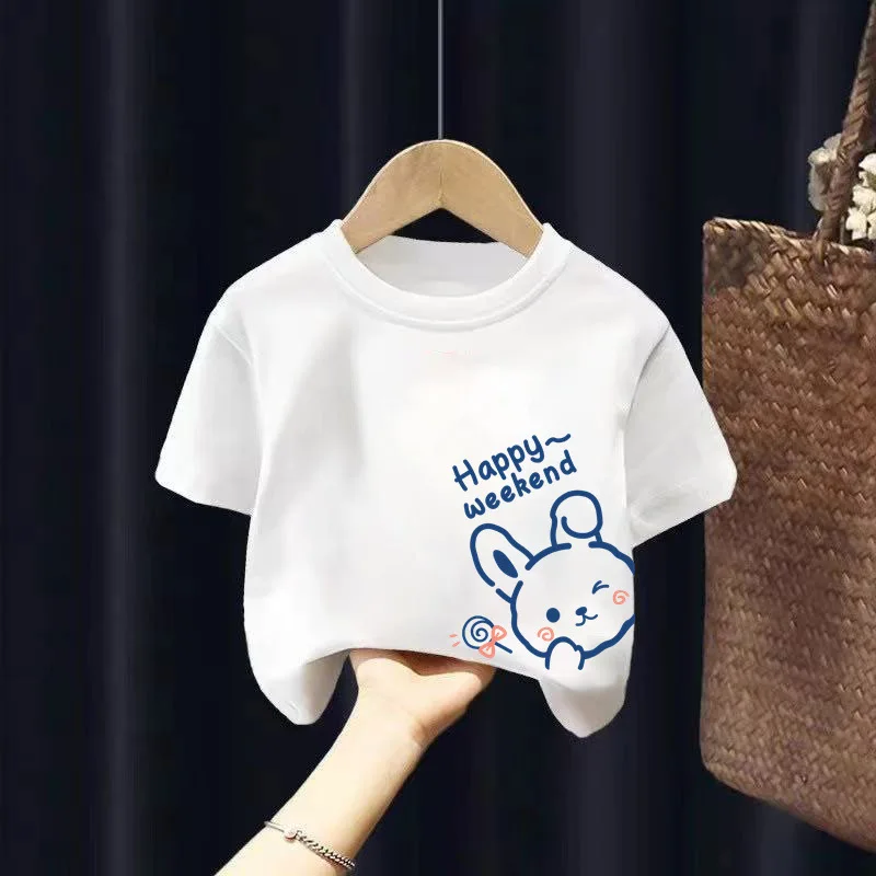 

new summer children kids girls cartoon cotton short sleeve T shirt