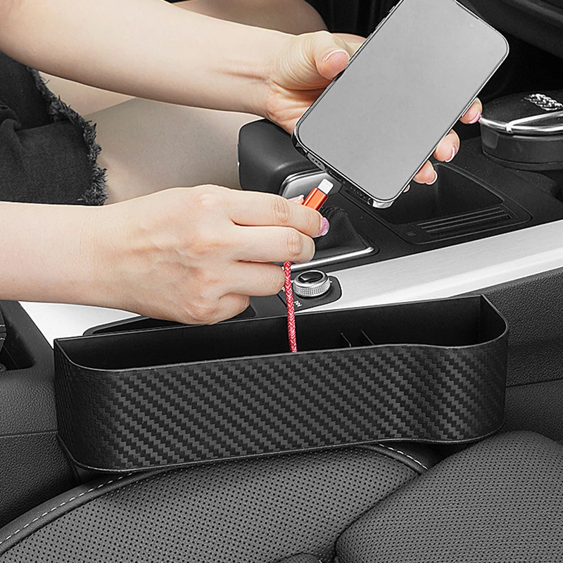 Car Seat Crevice Storage Box Seat Gap Slit Pocket Catcher Organizer Universal Car Seat Organizer Card Phone Key Holder Pocket