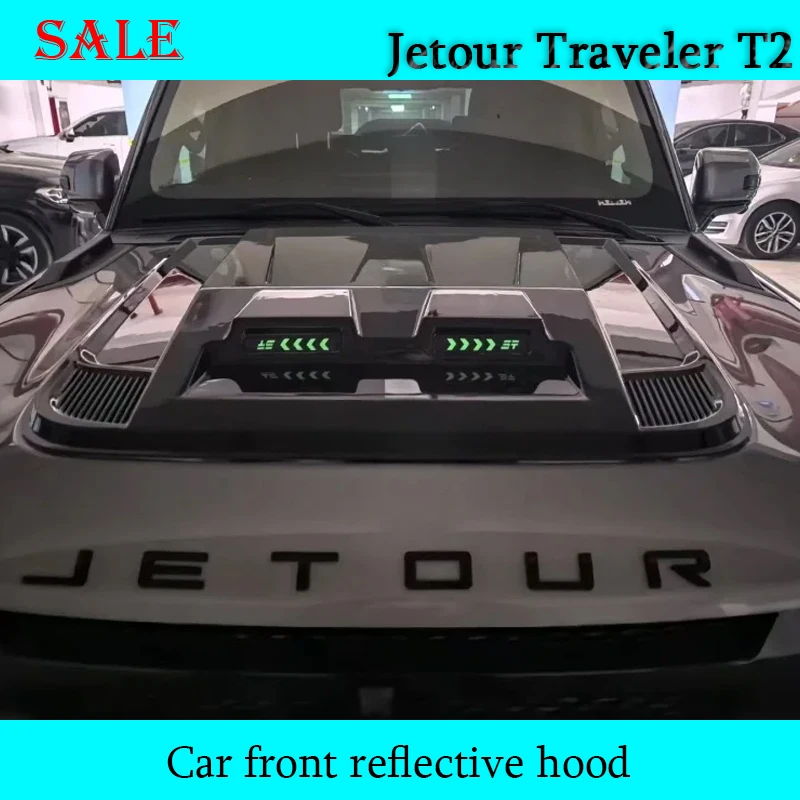 

Fit for Jetour Traveler T2 2023-2025 Automobile Engine Hood Front Reflective Cover Car Exterior Decoration Piece