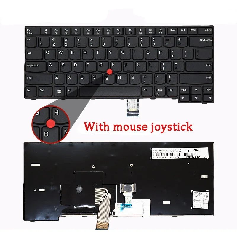 New Laptop Rreplacement Keyboard Compatible for Lenovo ThinkPad E570c E575 E570 E470 E475 E470C