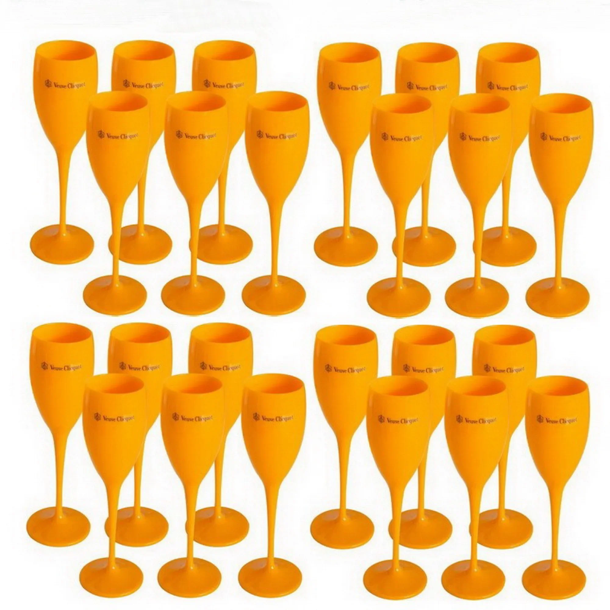 175ml Acrylic Pink Orange Champagne Flutes Wholesale Party Wine Glasses Acrylic Party Cocktail Glass For Restaurants Bar