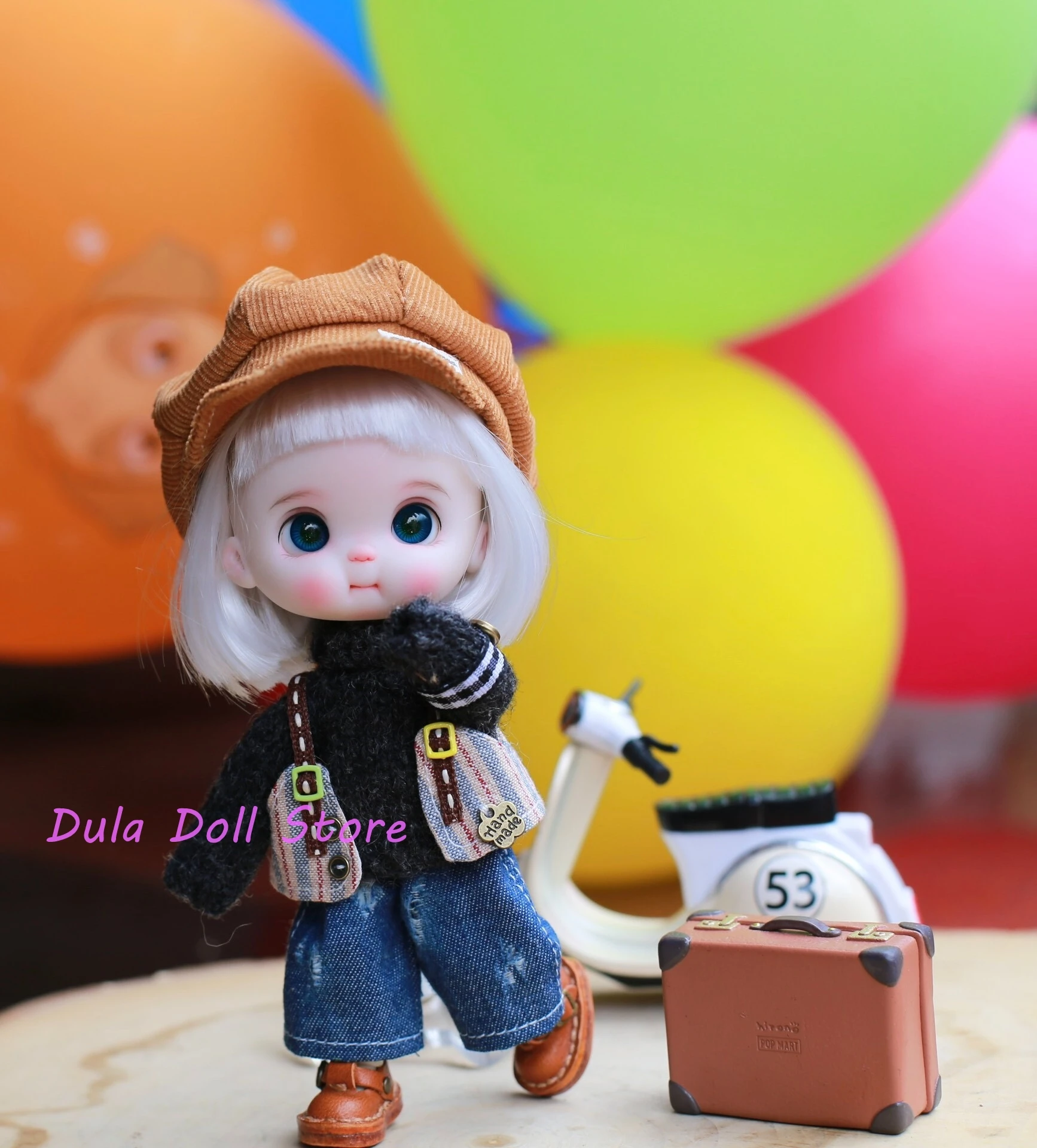 

S Dula Doll Clothes Vest sweater set for ob11 GSC doll