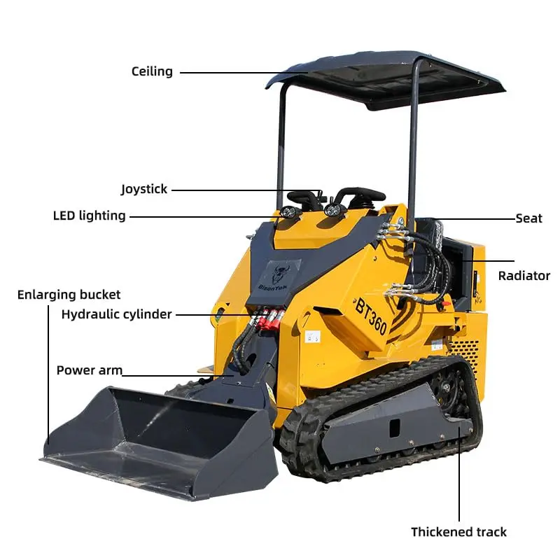 الولايات المتحدة الأمريكية الأسهم ركوب على جرافة انزلاقية صغيرة DK360 المسار ركوب محمل CE/EPA الضاغطة محرك متعدد الوظائف