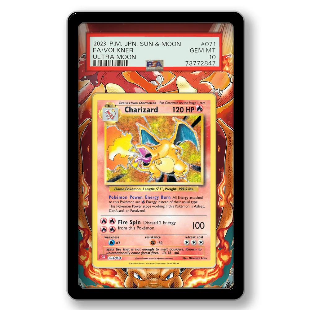 البوكيمون Blastoise Bulbasaur أنيمي بطاقة تمديد الفن عرض حالة جمع بطاقة تمديد اللوحة Psa رف شاشة باستثناء #5