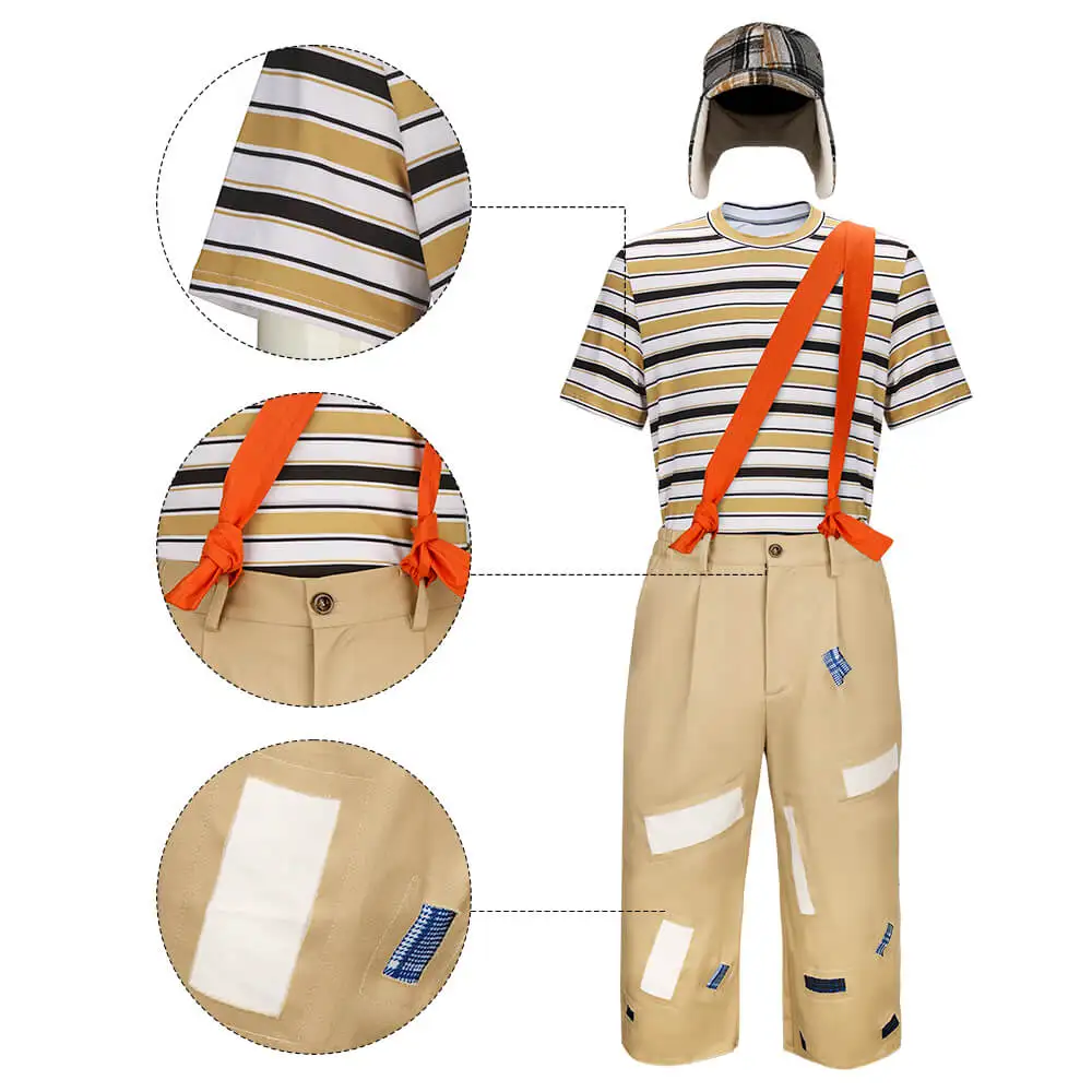 

El Chavo Costume Fancy Dress Mexico TV Del Ocho Role Play Halloween Suit Carnival Party Performance Outfits