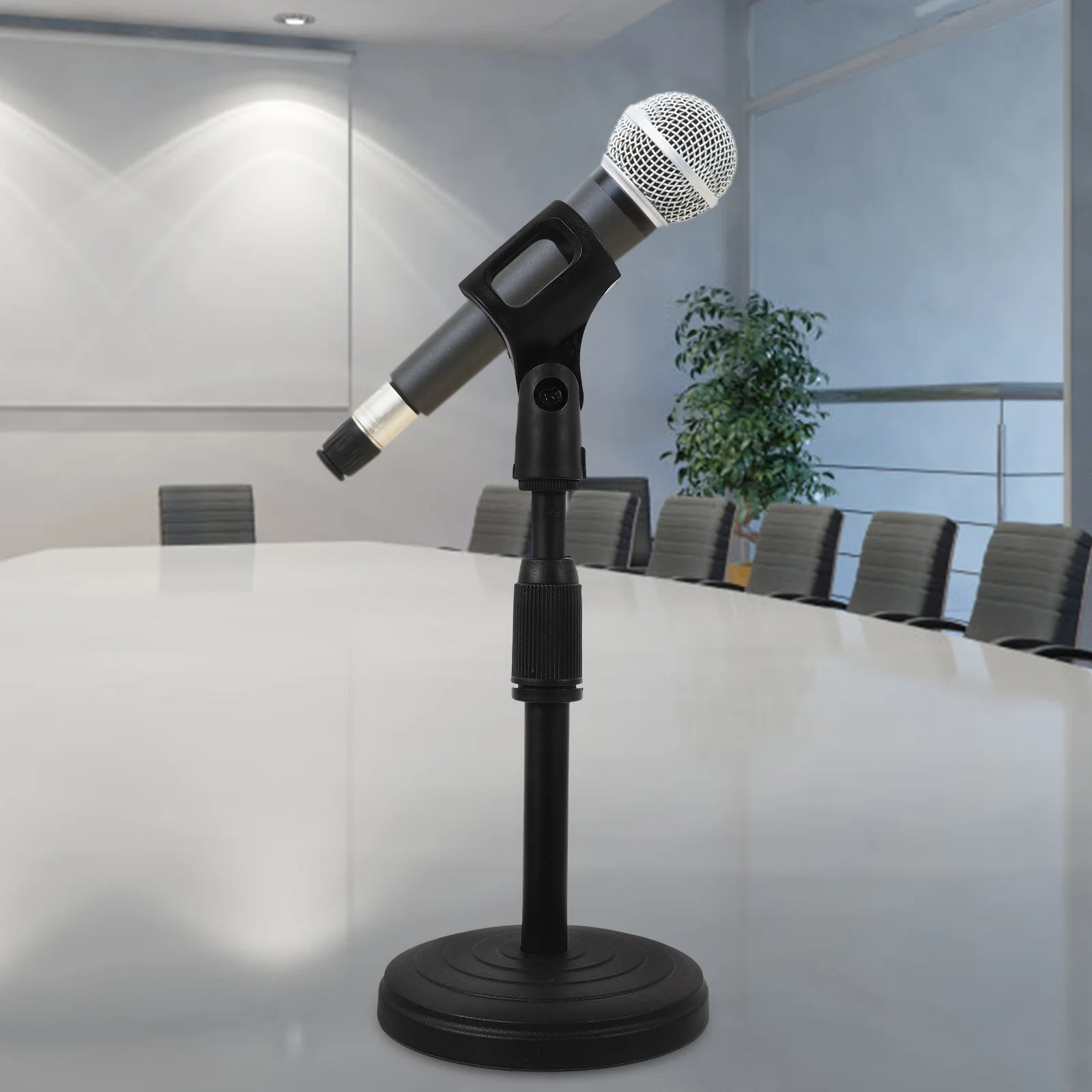 

Desktop Microphone Stand Adjustable Height Mic Clip Holder For Recording Conference Speech Stable Table Mount Support