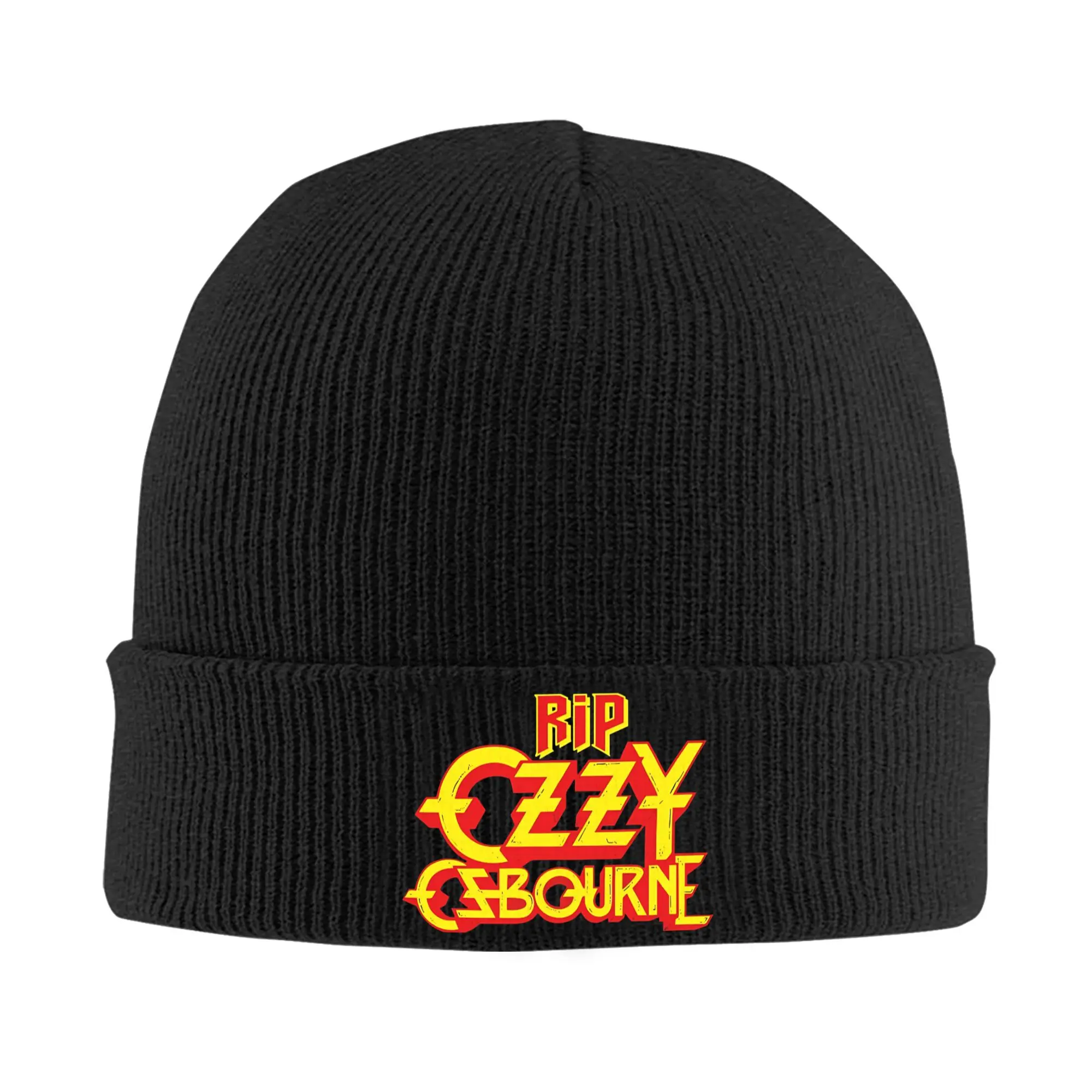 

Ozzy Osbourne Rip 1948-2025 Knitted Hat Beanie Winter Hat Warm Unisex Hip-hop Black Sabbaths Rock Band Cap Men Women Gifts,