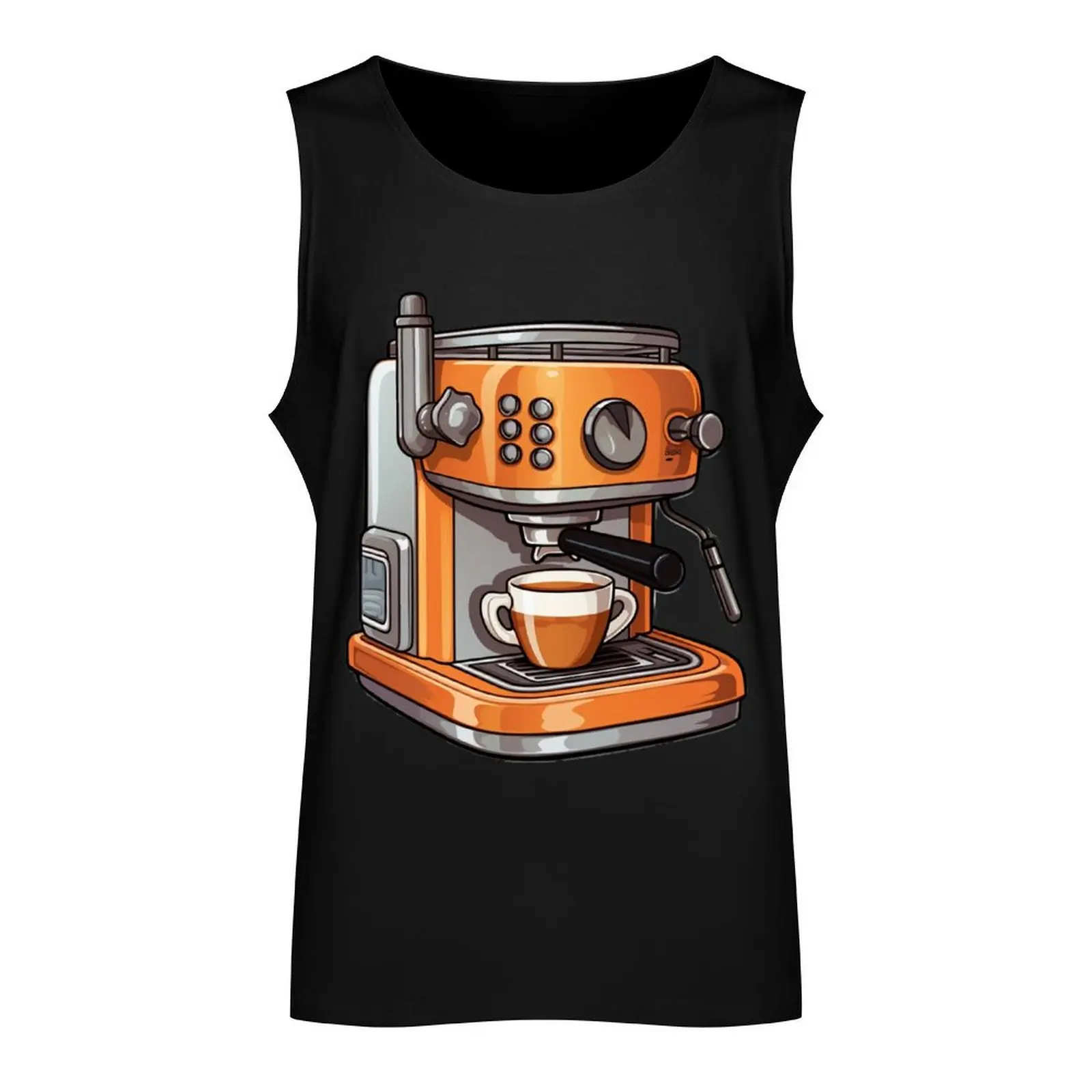 espresso machine Tank Top t-shirt for men Man sleeveless shirt