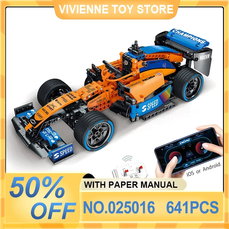 IN STOCK Technical F1 025016 MOC Super Sports Racing Car Building Blocks Bricks Puzzle Assembly Toy Christmas Gift For Boys Kids