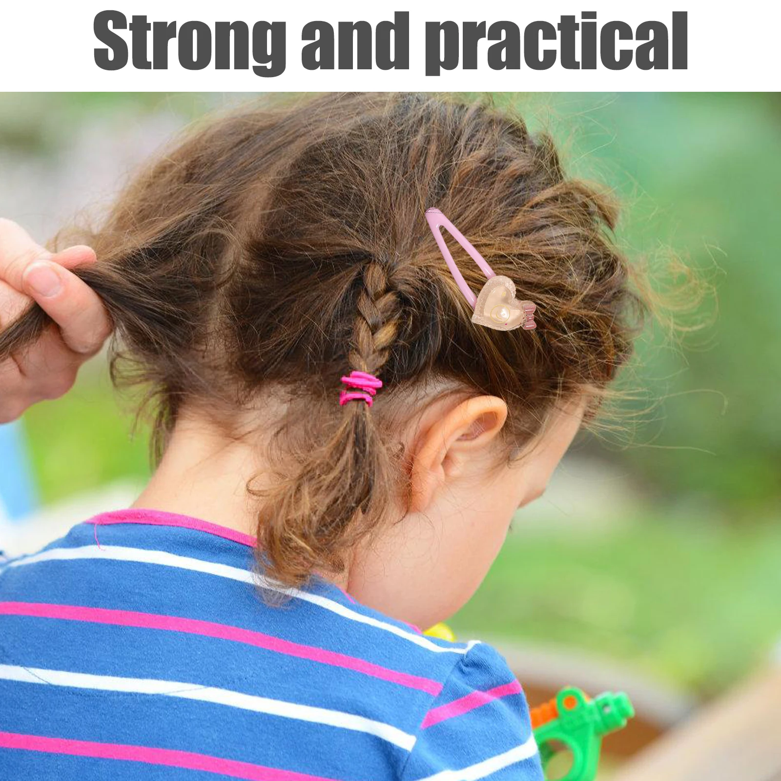 

6pcs Pink Hair Clips Adorable Accessories for Toddler Baby Valentine Heart Cloud Rabbit Design Kids Bangs Management Cute