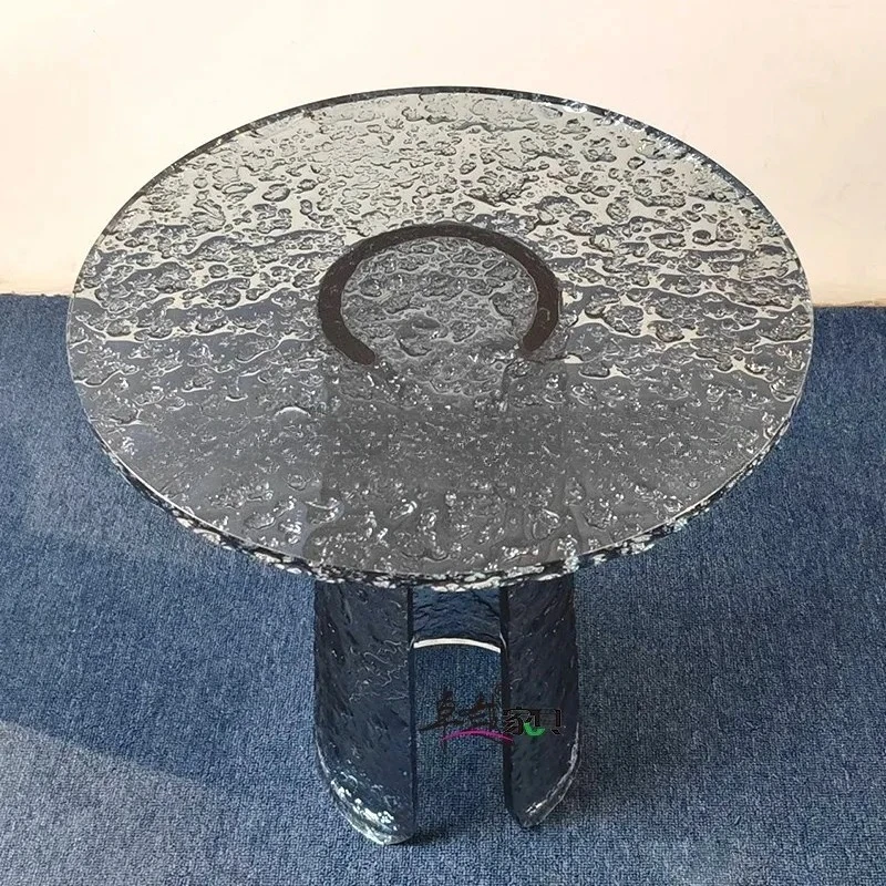 CJ-29 Acrylic Water Ripple Side Table Simple Modern Living Room Balcony Coffee Table Light Luxury Transparent Corner Table