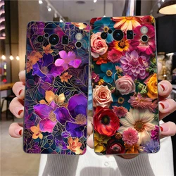 Colorful Flower Phone Case Cover for Google Pixel 9 8 7 6 7A 6A Pro Shockproof Silicone Soft 9 Pro XL Silicon Shell Capas Fundas