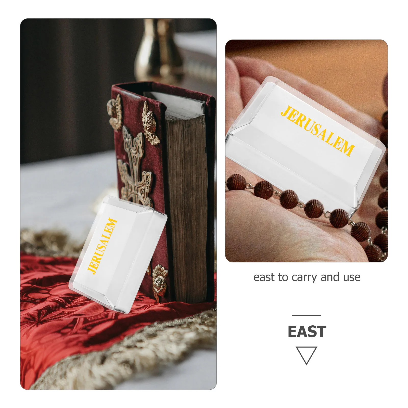 

10Pcs Frosted Plastic Rosaries Boxes Vintage Small Storage Cases Portable Jewelry Trinket Boxes for Travel Gift and Desktop