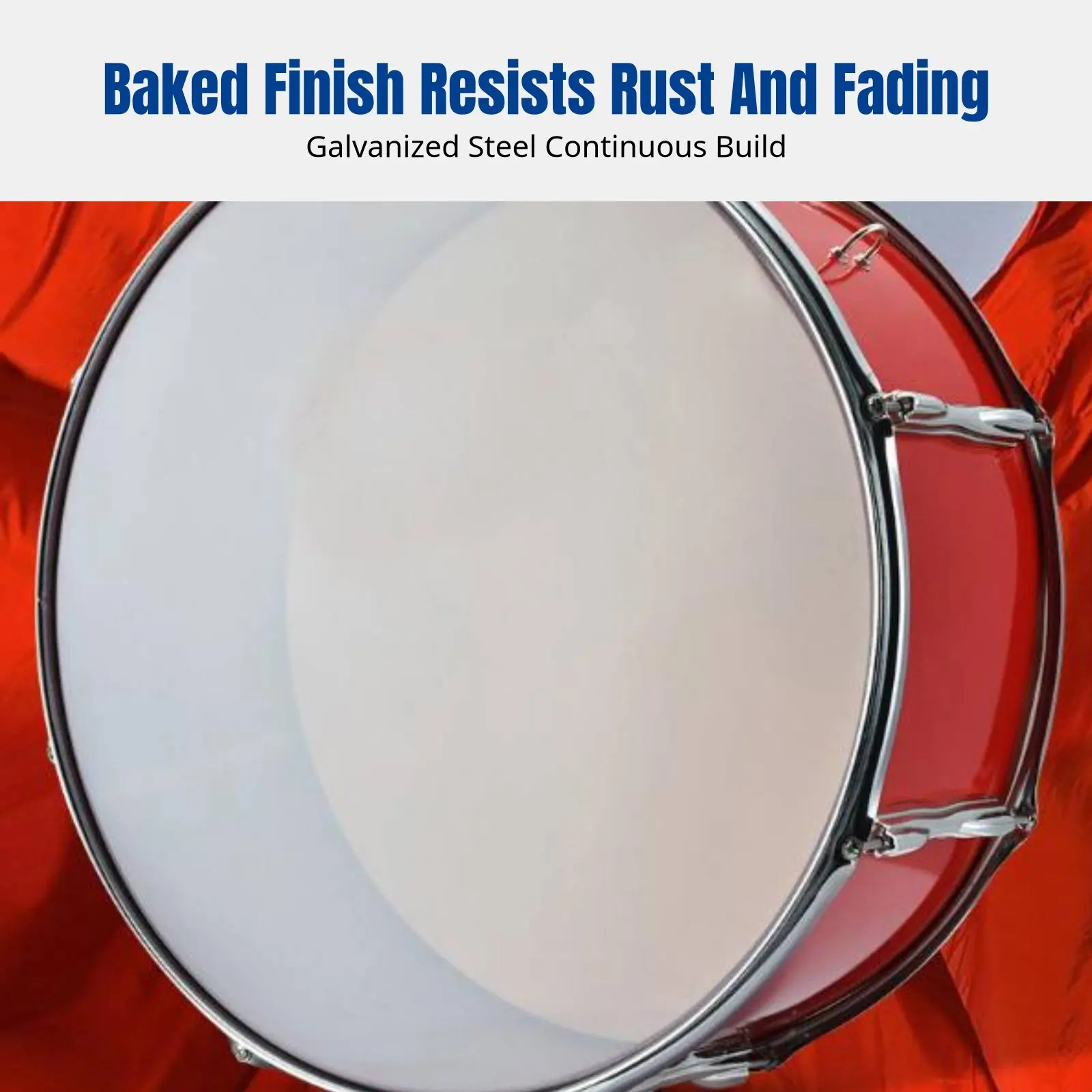 

Маршевый бас-барабан из нержавеющей стали, инструмент для школьных оркестров, с палочками и ремнем для переноски