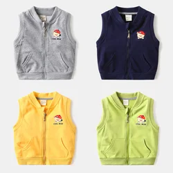 Cute Bear Boys Waistcoat Toddler Kids Sleeveless Vest Coat Children's Clothes
