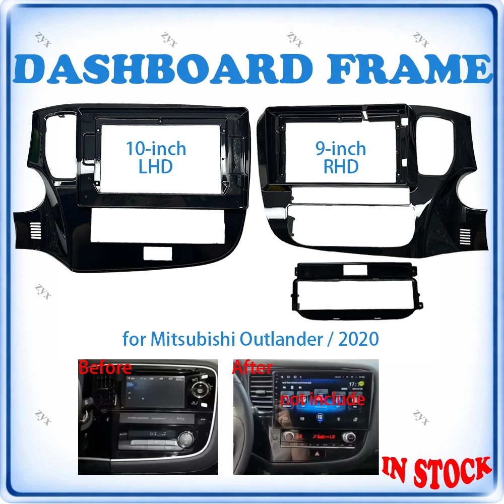 Car Radio Fascia Frame For Mitsubishi Outlander 2020 10 inch LHD/RHD With Canbus Decoder & Wiring Harness Car Accessories P&P