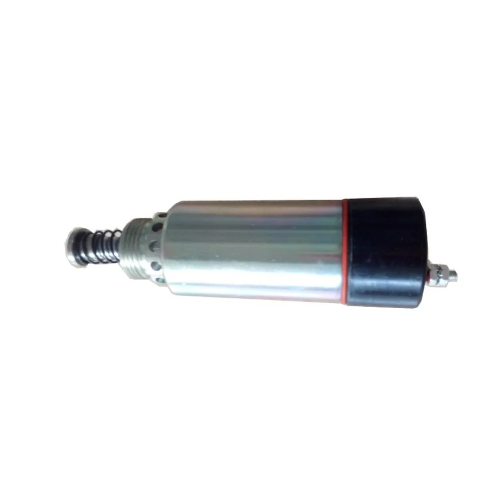 Stop Solenoid Valve for Diesel Engine Stall Control 24V DC Model 125 5772 9458 Silver Gray Metallic Threaded Installation