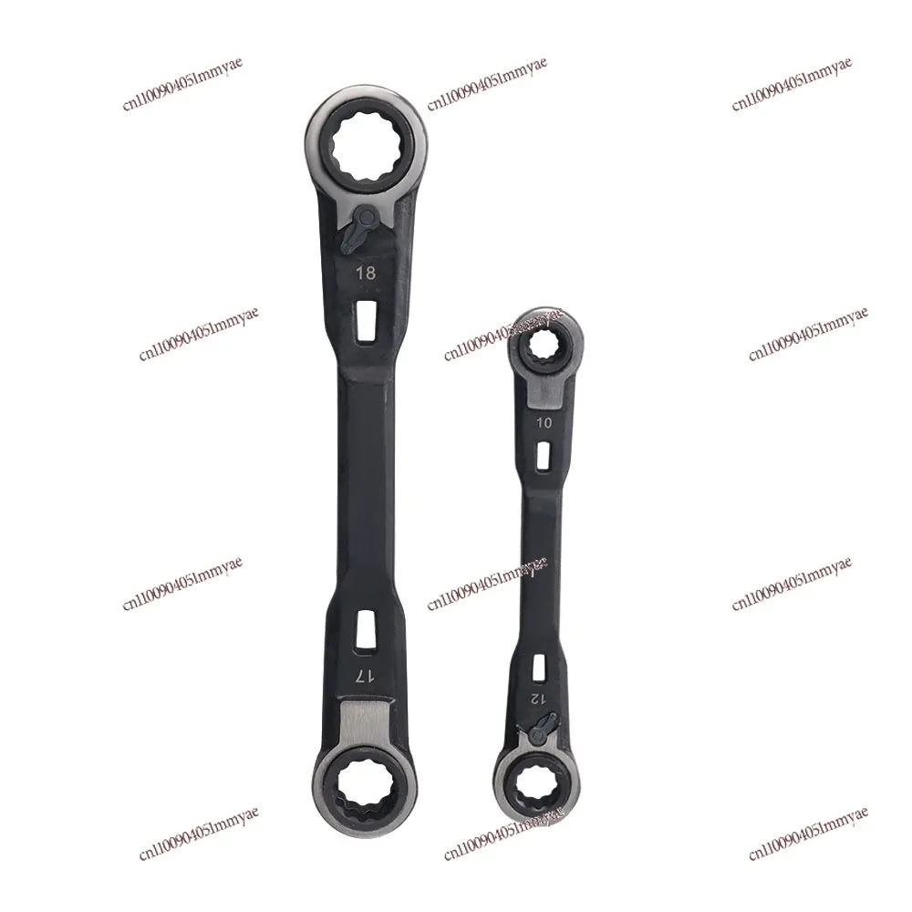 

2-piece Set of Four-in-one, Ratchet Wrench Set