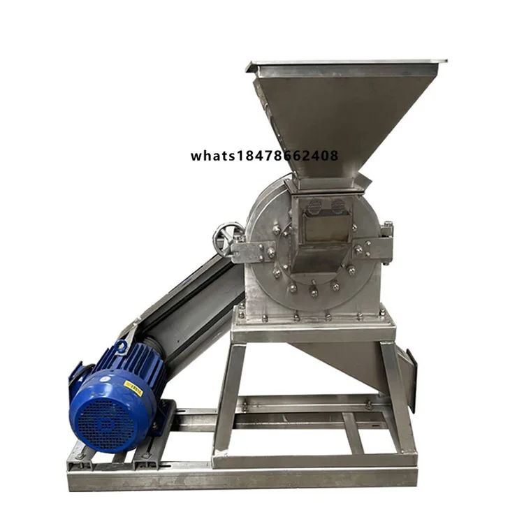 Electric Turmeric Powder Grinding Mill Machine Automatic Dry Spices Pulverizer with Motor
