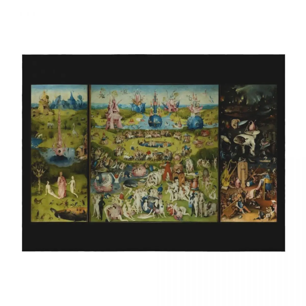 

The Garden of Earthly Delights by Hieronymus Bosch (1480-1505) Throw Blanket Hairys Thins sofa bed Softest Blankets