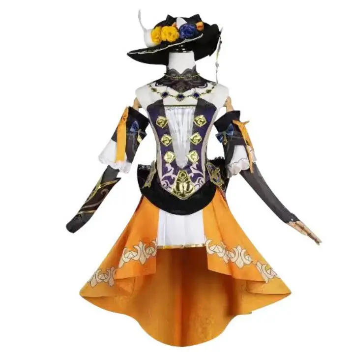 

Navia Spina di Rosula Angel Cosplay Game Gen Costume Hat Fontaine Rococo Style Dress Uniform Halloween Party Suit