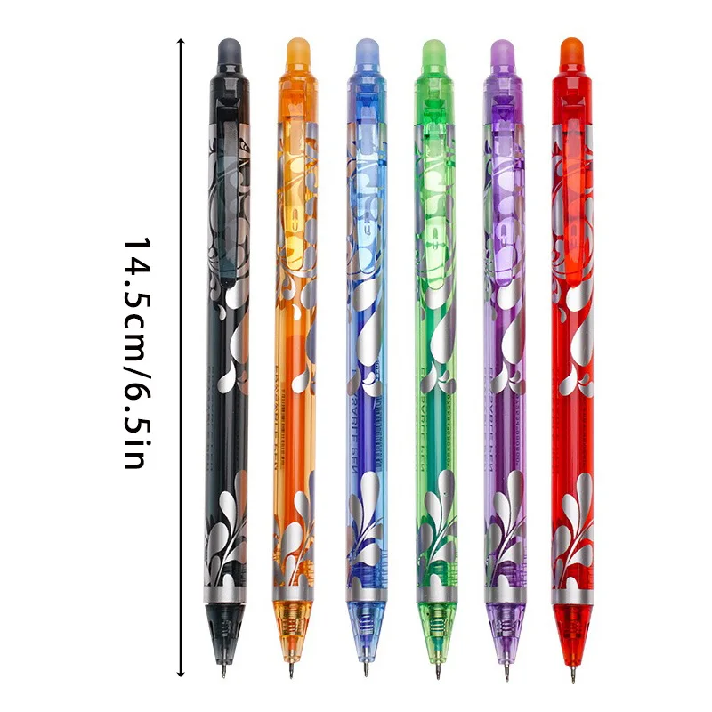 6 Pcs/Set Multi-color Erasable Gel Pen 0.5mm Kawaii Pens Student Writing Creative Drawing Tools Office School Supply Stationery