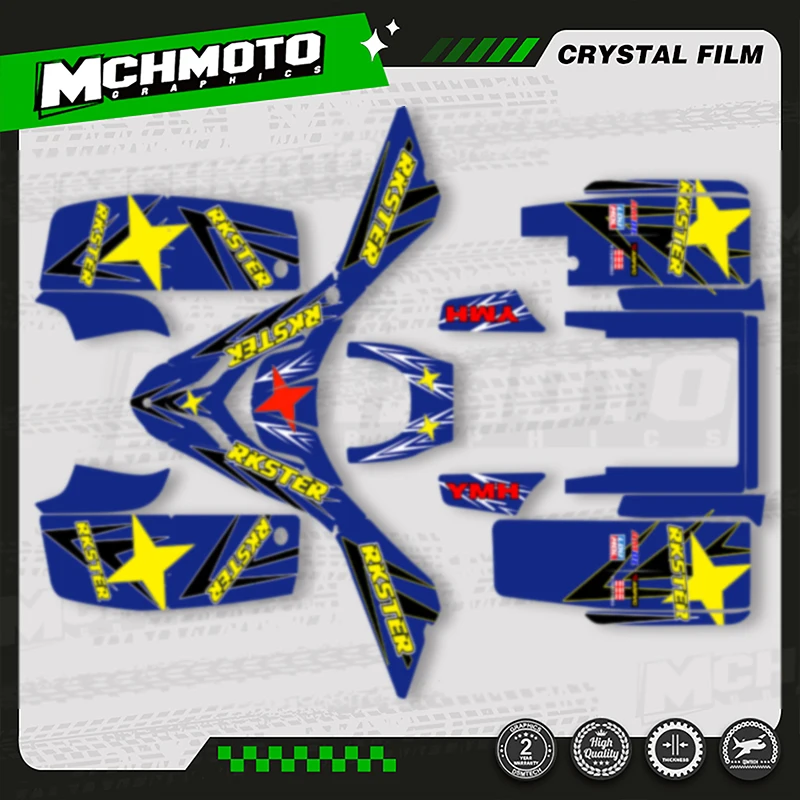 

MCHMFG For Yamaha Blaster YFS 200 1988-2006 Motocross Graphics Background Decal Stickers Kits