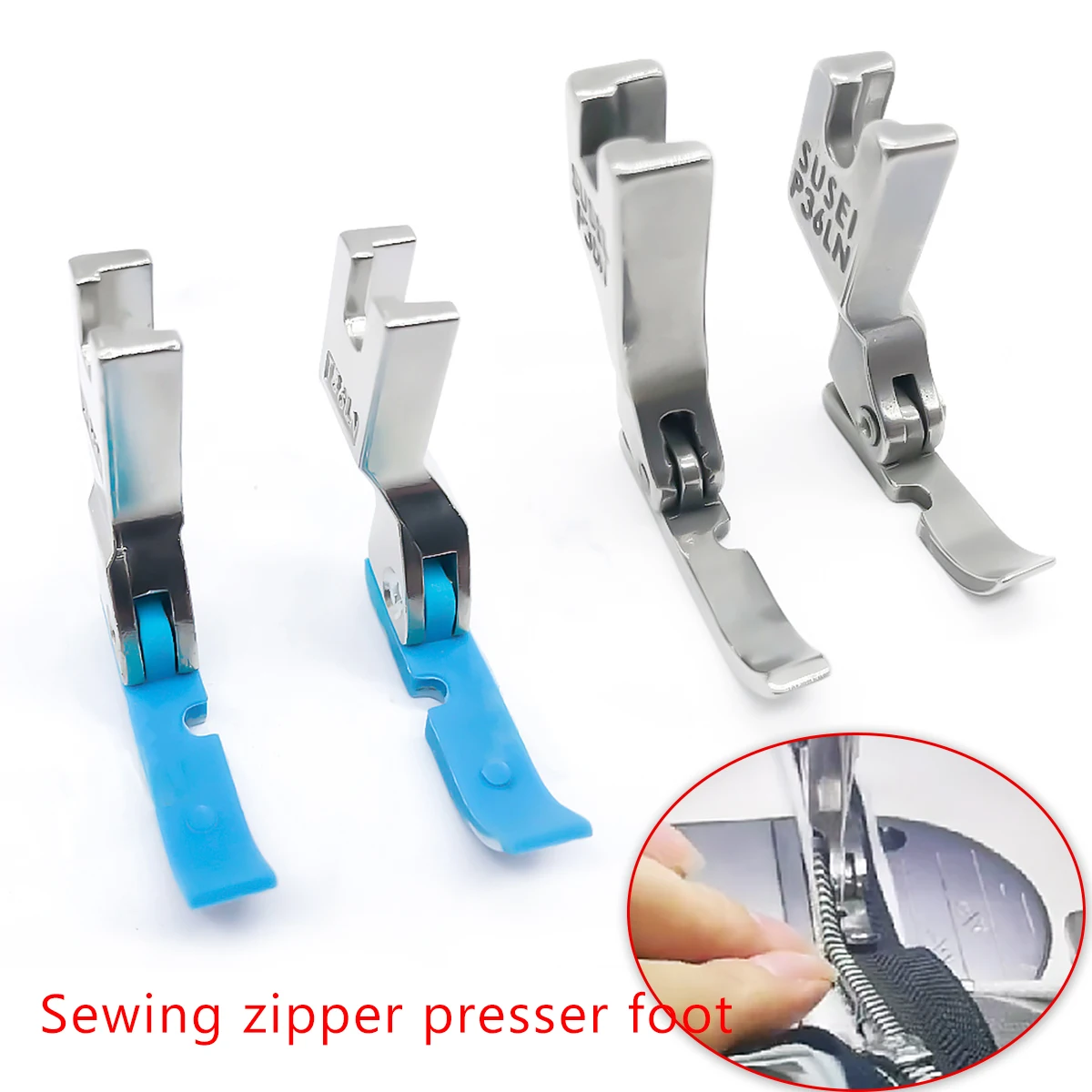 2pcs left and right side presser foot P36NP36LN plastic single side presser foot flat sewing machine zipper presser foot